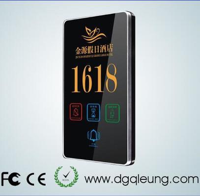 Hotel Electronic Doorplate with 5 Years Warranty Standard 86 Bottom Box and Touch Control for Hotel Room Service