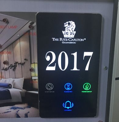 Hotel Electronic Doorplate with AC 220V Touch Control and 86 Bottom Box for Easy Installation
