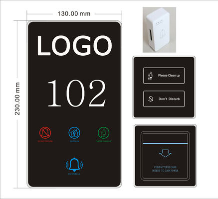 Customized Hotel Doorplate Switch with LED Display 5 Years Warranty and 258*86*7mm Size