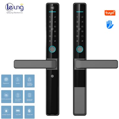 Waterproof Outdoor Smart Door Lock with Fingerprint Card Password Key Tuya App Control 2 Years Warranty