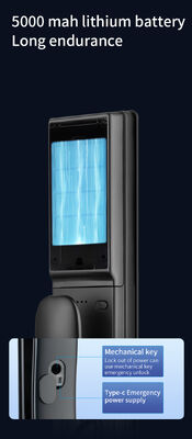 Qleung S958max Smart Door Lock with 3D HD Camera Facial Recognition and Tuya App Remote Control