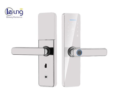 Silver S811 Tuya Smart Door Lock with Fingerprint Unlock and Remote Control for Secure Access