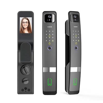 Qleung S924 Max Multi-Language 3D Face Tuya APP Lock Password Key Code Biometric Fingerprint Smart Lock for Aluminum/Wood Cloud