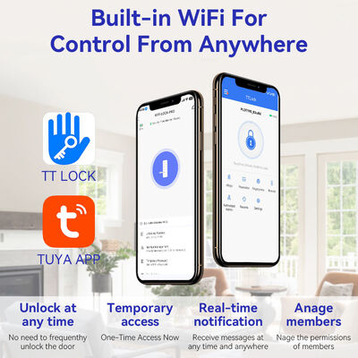 QLEUNG S851 Handle Fingerprint Tuya Smart Home Door Lock Tuya Door Lock Password Card Key Unlocking