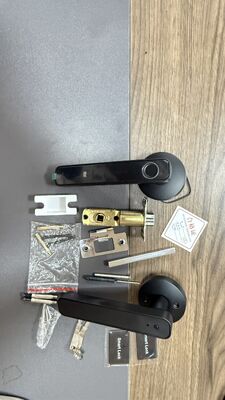 Qleung Smart Handle Lock S604N Fingerprint Password Card Key Unlocking Tuya Smart Home Lock