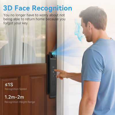 Tuya Smart Lock with 3D Face Recognition Palmprint LCD Display Keyless Entry Security
