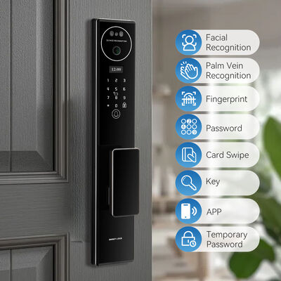 Advanced  3D Face Recognition S555 Smart Door Lock featuring CNC Process Aluminum Alloy construction Tuya Active Video Calling Smart Lock