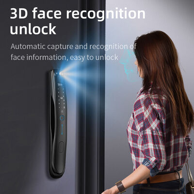 S931MAX 3D Face Recognition Tuya Active Video Calling Smart Door Lock with 6068-24*240mm Mortise