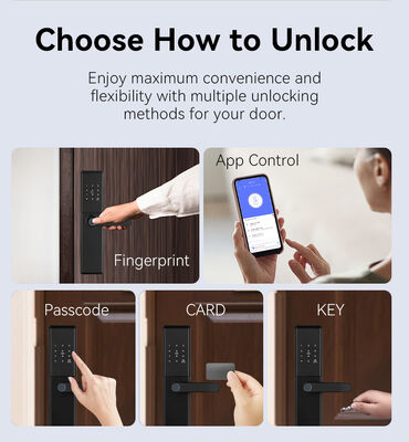 S859 Anti-Theft Tuya Smart Fingerprint Lock Multiple Unlock Ways Temporary Password for Rental