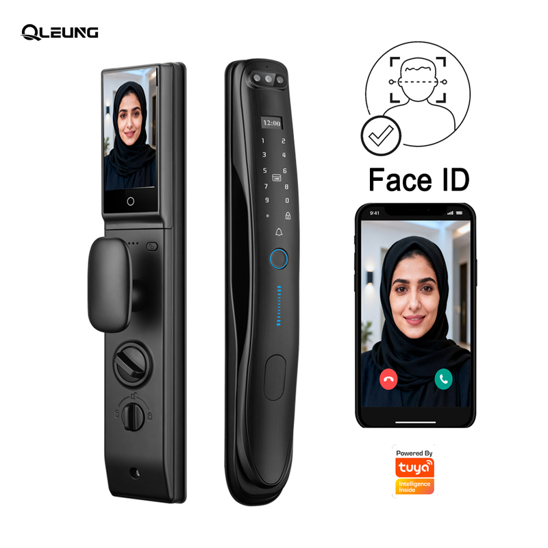 S931Max 21 Languages 3D Face ID Smart Home Door lock Tuya Video Intercom Fingerprint & Key Card Access