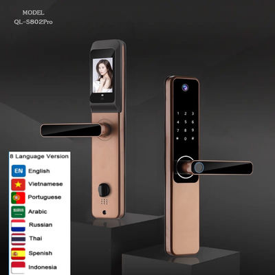 Smart Life Fingerabdruck Türschloss Rot Bronze Tuya Video Smart Lock