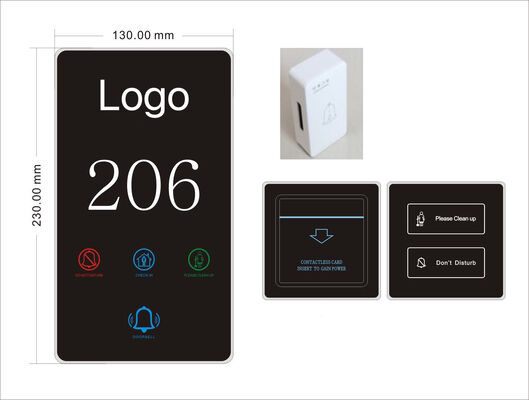 QL-E1 Hotel LED Türschild Zimmernummer Acryl Individuelles Logo Text Touch-Schalter Hotel Türschild mit DND-Schalter