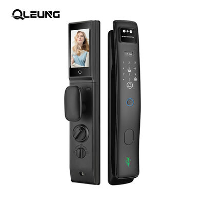 Automatischer Fingerabdruck 3D-Gesichtserkennung Türschloss Palmprint LCD-Display Tuya Aktive Videoanrufe WiFi-Zugriffskontrolle Digitales Türschloss